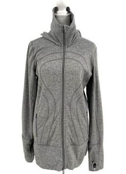 Lululemon Stride Jacket II Luon Full Zip Hooded Heathered Slate Gray size 8  - $40 - From Melissa