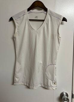 Alo Yoga top small womens, white with zip pocket - $18 (76% Off Retail) -  From Eva