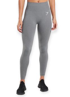 Seamless Sports Leggings in Smoke Grey Marl