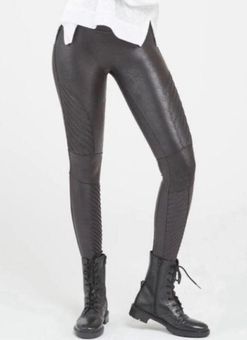 Spanx Faux Leather Moto Leggings black 3X petite Size undefined - $51 -  From J