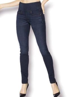 Spanx Dark Wash Side Zip High Waist High Rise Skinny Jeans Women's