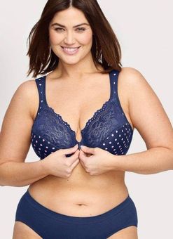 Glamorise WonderWire Front-Closure Bra 44H Blue Size 44 H - $26