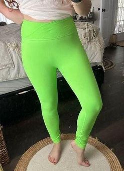 Shefit Green Crossover Waist Green Seamless Workout Pants Size