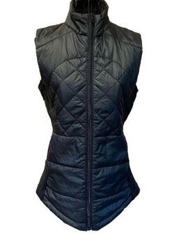 Zelos black sleeveless vest zip up puffer Jacket with pockets size