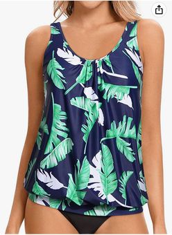 Yonique Womens Blouson Tankini Top Loose Fit Swim Top Modest Tank Top Multi  Size M - $17 New With Tags - From jello