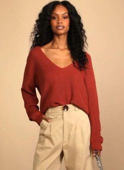 Cropped Rust Sweater - Rust Orange Sweater - Women's Sweaters - Lulus