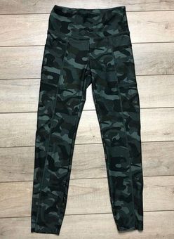 Bally Total Fitness Green Camo Workout Leggings Size Small