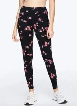 PINK - Victoria's Secret PINK VS VICTORIA'S SECRET Ultimate Leggings Black  Pink Floral High Waisted Rise - $37 - From MadiKay