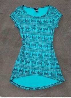 Turquoise Elephant Shorts