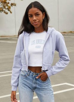 Brandy Melville Heather Grey Crystal Hoodie