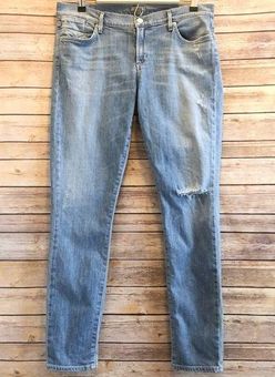 AGOLDE Colette Distressed Skinny Blue Jeans Size 32 52 From