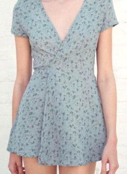 brandy melville light blue floral robbie dress! such