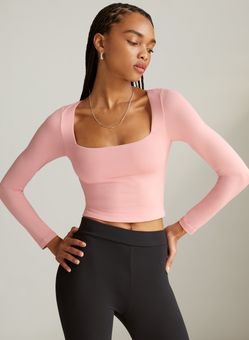 Aritzia Babaton Contour Squareneck Longsleeve Pink - $32 (33% Off Retail) -  From Aubrey