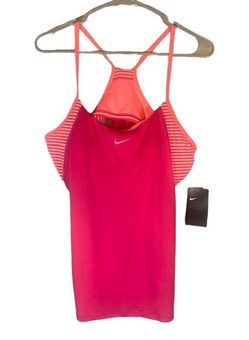 Nike Pink Lightweight Athletic Tank Top With Striped Built in Bra Women Sz  XL - $31 - From Dara