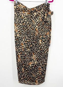 Vici leopard shop wrap skirt