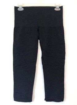 SOMA Slimming Crop Legging Solid Black Wide Elastic Waist Cropped Capri  Medium - $23 - From MadiKay