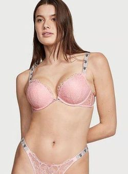 Shine Strap Lace Push-Up Bra