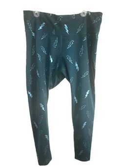 Old Navy Leggings Lightening Bolt Teal Size XXL - $10 - From Katrina