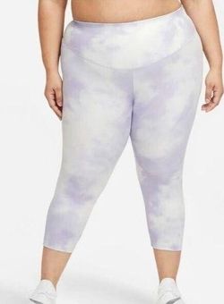 Nike Leggings Plus Size One Icon Clash Crop Tie-Dye High Rise