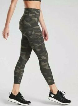 Athleta Ultimate Stash Pocket 7/8 Tight, Olive Camo Camouflage