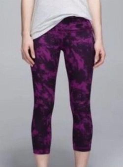 Lululemon 6 Leggings Wunder Under Breezie Regal Plum Tie Dye High