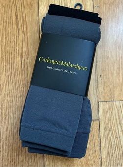 Catherine Malandrino 2 Pack of Black & Grey Fleece Lined Leggings