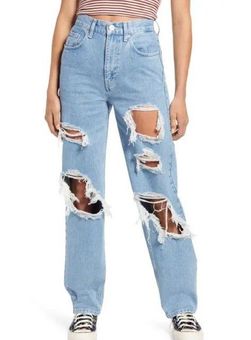 BDG High-Waisted Baggy Jean - Bleached Light Wash