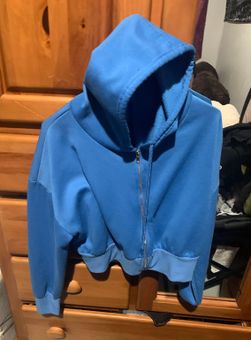 Orange Kiss blue cropped angel jacket 