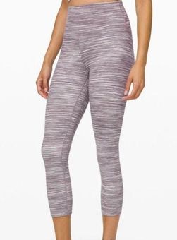 Lululemon Align Purple Space Dye Herringbone Align Crop 21 Athletic  Leggings Size 2 - $50 - From Paola