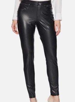 Hue 🟢 Faux Leather Leggings Black size medium - $8 - From Kimberly