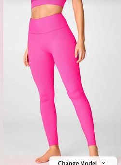 Fabletics NWT High-Waisted Seamless Rib Legging in Flourescent Pink women's  XL - $32 New With Tags - From Spencer