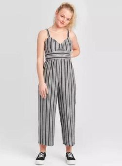 Xhilaration striped jumpsuit sales