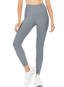 Alo Yoga Alo 7/8 High-Waist Airlift Leggings Steel Blue Hi-Rise Waisted  Skinny Pants XS - $63 - From Shop