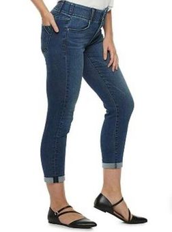 Apt. 9 NWT Women's Tummy Control Midrise Denim Capri Jeans -4 Petite -  Medium Wa Size 4P - $41 New With Tags - From Benedict