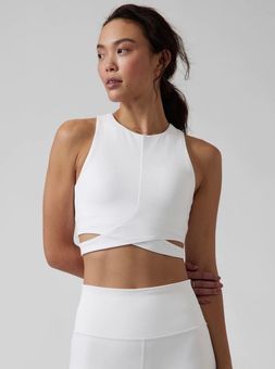 Athleta White Conscious Crop Cutout Bra A-C - $45 - From Mia