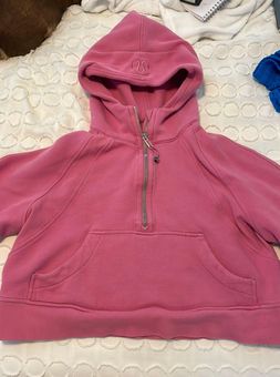 Scuba Oversized 1/2 Zip Hoodie, Pink Blossom