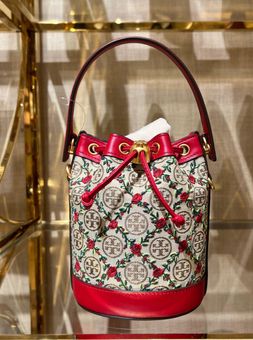 Tory Burch T Monogram Embroidered Mini Bucket Bag 87062 Multiple - $298  (40% Off Retail) New With Tags - From Zina