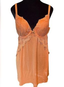 Juicy Couture Intimate Orange Sheer Mesh Lace Push Up Underwire Slip Shirt  Dress Size XL - $23 - From Veronica