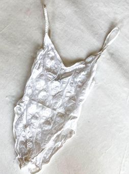 Christian Dior white lace bodysuit