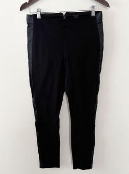 J.Crew Size 4 Black Tuxedo 04322 Leather Pixie Legging Dress Pants
