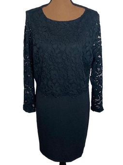 J. Jill Wearever Collection Women's Black Dress, Long Sleeve. Size S