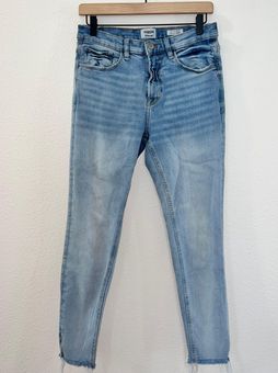 Kensie Jeans Light Wash The Ultimate High Rise Raw Hem Skinny Jeans Blue  Size 29 - $21 - From Autumn