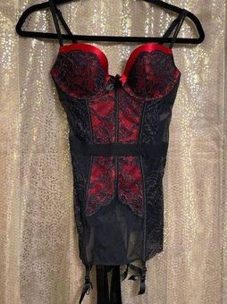 Victoria's Secret Very Sexy Limited Edition Black Red Corset Lingerie 36B  NWOT Size undefined - $58 - From Jessica