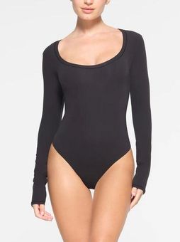 Womens Skims black Scoop-Neck Bodysuit