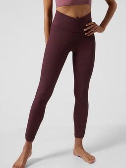 Athleta Elation Crossover Rib 7/8 Tight Leggings Size Small Spiced Cabernet  Yoga - $41 New With Tags - From Stephanie