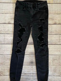 American Eagle  Distressed Next Level Stretch High-Rise Jeggings