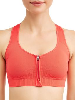 Avia Women's Zip-Front Sports Bra 