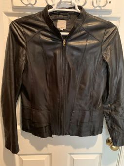 halogen leather jacket