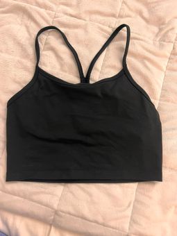 Longline Racerback Sports Bra, Black