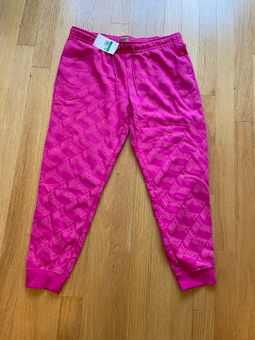  Nike Monogram All Over Logo Print Fleece Cuffed Sweatpants in  Pink : Clothing, Shoes & Jewelry